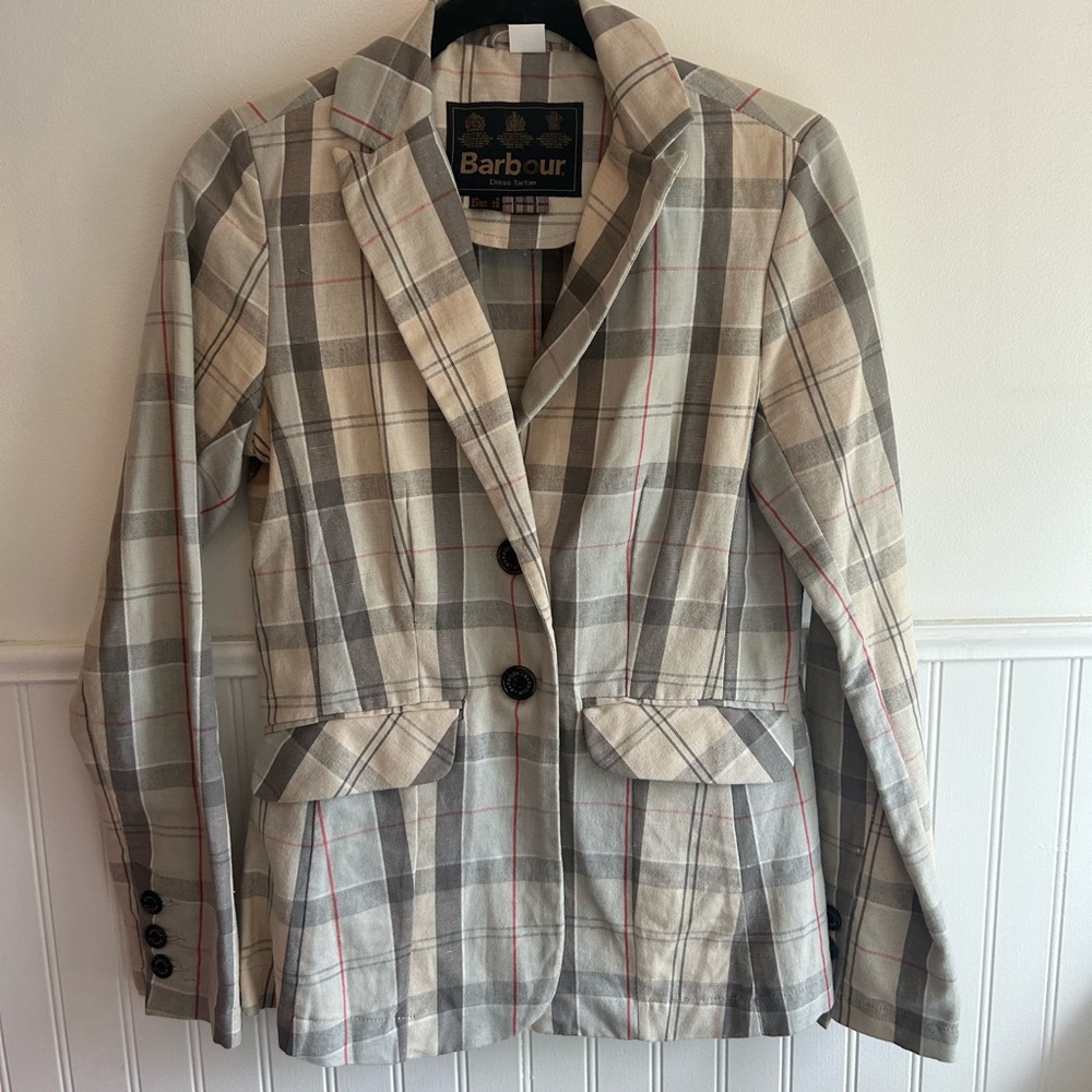 Barbour Plaid Blazer size 4